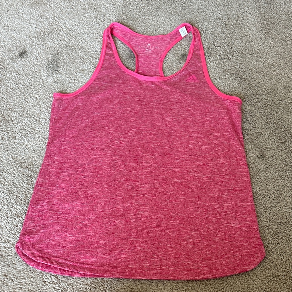 Women's Pink Adidas Tank Top Size Medium